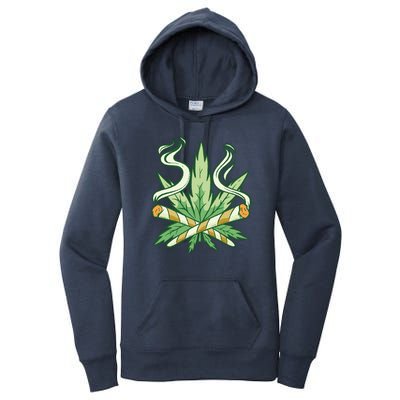 Weed Joint Cross Women's Pullover Hoodie