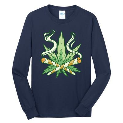 Weed Joint Cross Tall Long Sleeve T-Shirt