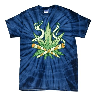 Weed Joint Cross Tie-Dye T-Shirt