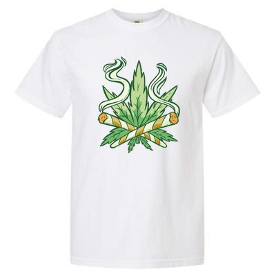 Weed Joint Cross Garment-Dyed Heavyweight T-Shirt