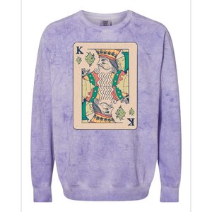 Weed King Poker Card Colorblast Crewneck Sweatshirt