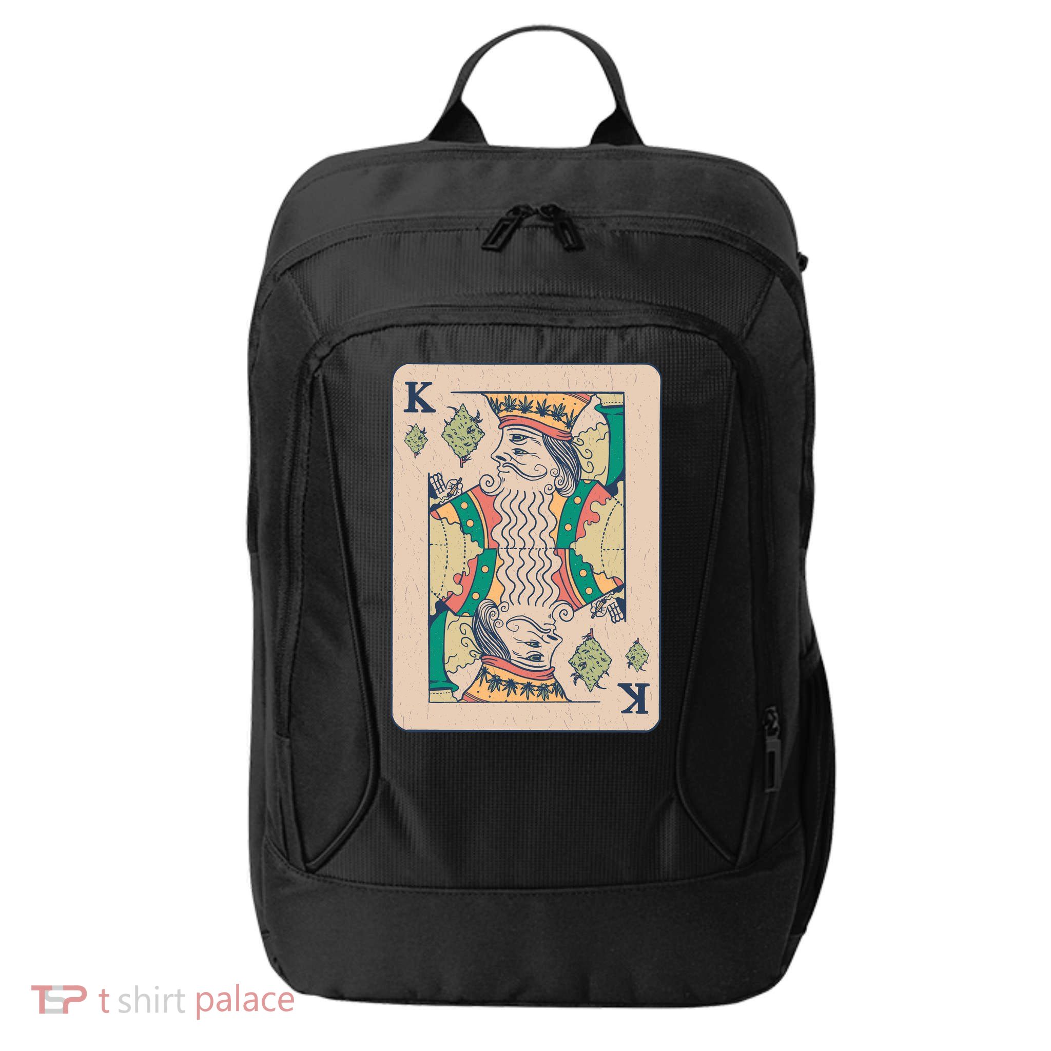 Weed King Poker Card City Backpack