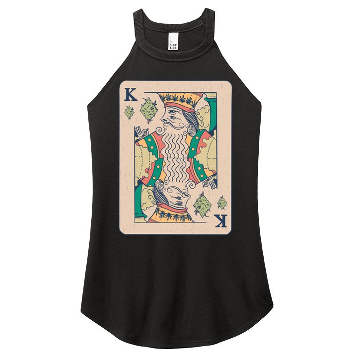 Weed King Poker Card Women's Perfect Tri Rocker Tank