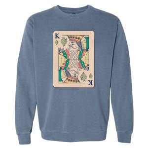 Weed King Poker Card Garment-Dyed Sweatshirt