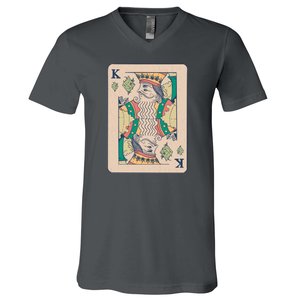 Weed King Poker Card V-Neck T-Shirt