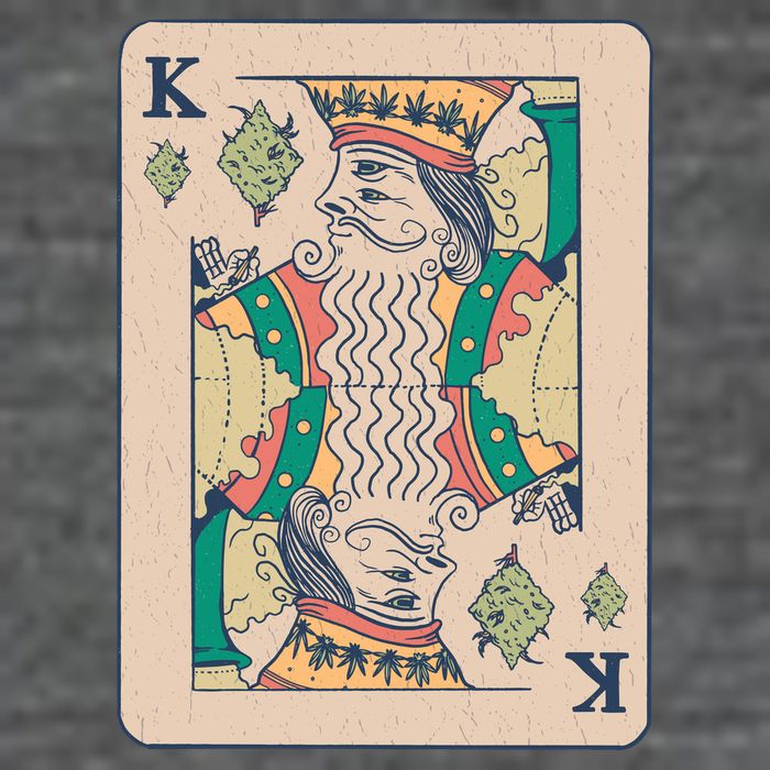 Weed King Poker Card Flatbill Hat