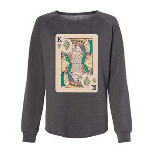 Weed King Poker Card Womens California Wash Sweatshirt