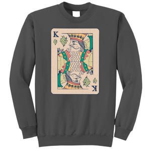 Weed King Poker Card Tall Sweatshirt