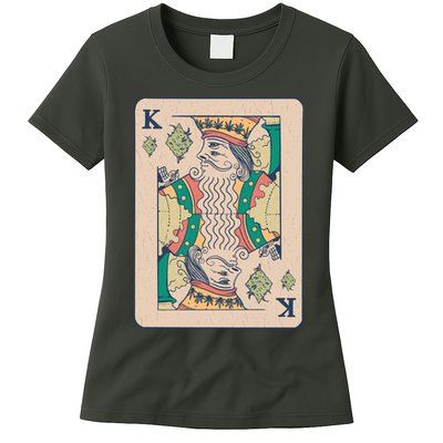 Weed King Poker Card Womens T-Shirt