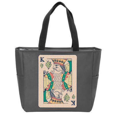 Weed King Poker Card Zip Tote Bag