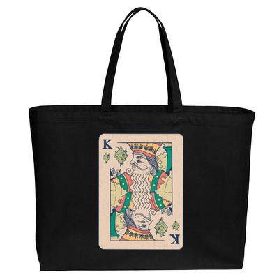 Weed King Poker Card Cotton Canvas Jumbo Tote