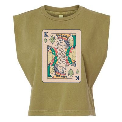 Weed King Poker Card Garment-Dyed Women's Muscle Tee