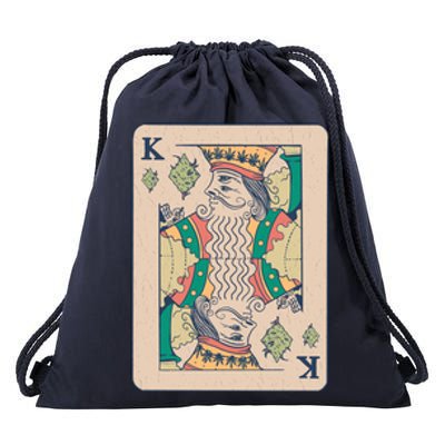 Weed King Poker Card Drawstring Bag