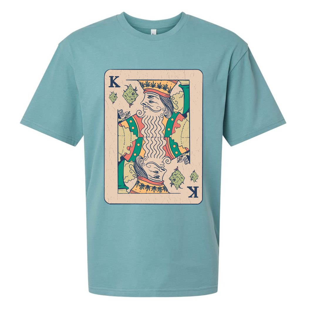 Weed King Poker Card Sueded Cloud Jersey T-Shirt