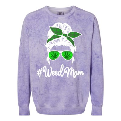 Weed Mom Medical Marijuana Funny Colorblast Crewneck Sweatshirt