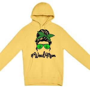 Weed Mom Medical Marijuana Funny Premium Pullover Hoodie