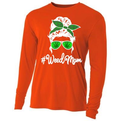 Weed Mom Medical Marijuana Funny Cooling Performance Long Sleeve Crew