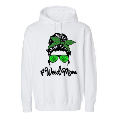 Weed Mom Medical Marijuana Funny Garment-Dyed Fleece Hoodie