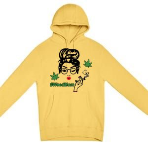 Weed Mom Mother Smoking Pot Premium Pullover Hoodie