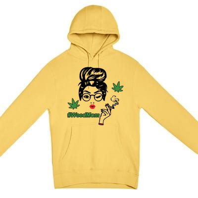 Weed Mom Mother Smoking Pot Premium Pullover Hoodie