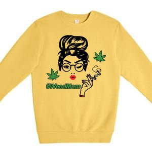 Weed Mom Mother Smoking Pot Premium Crewneck Sweatshirt