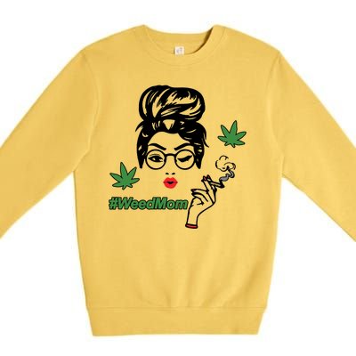 Weed Mom Mother Smoking Pot Premium Crewneck Sweatshirt