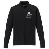 Weed Mom Mother Smoking Pot Performance Long Sleeve Polo