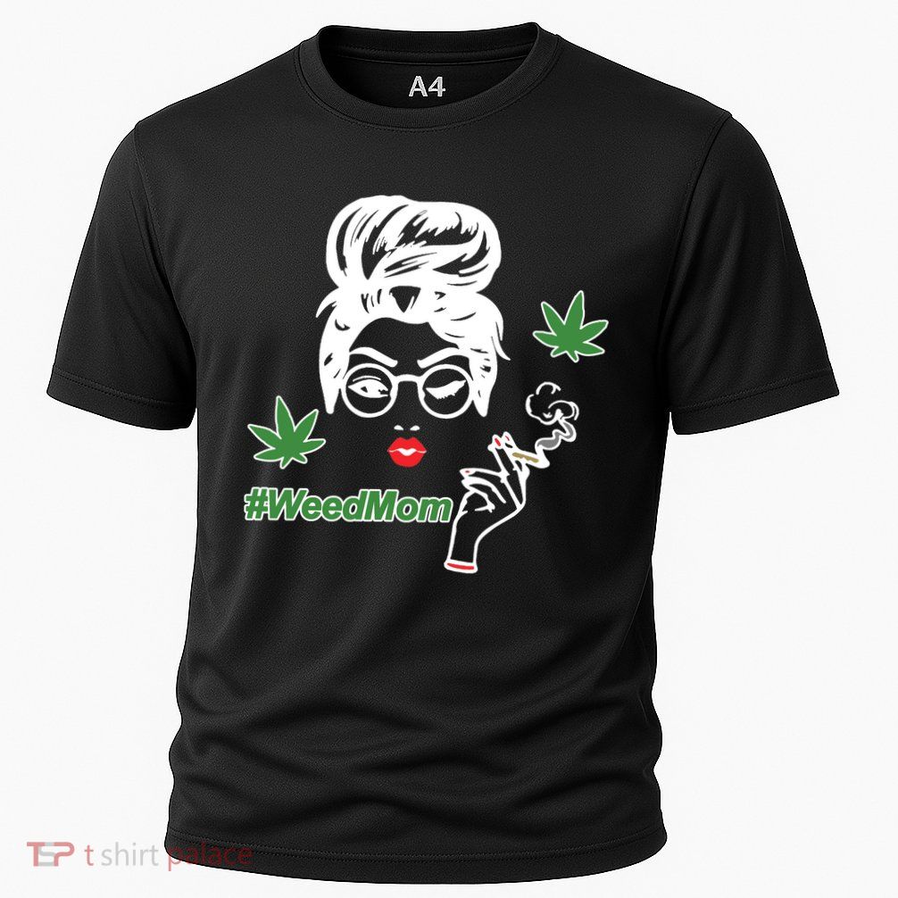 Weed Mom Mother Smoking Pot Cooling Performance Crew T-Shirt