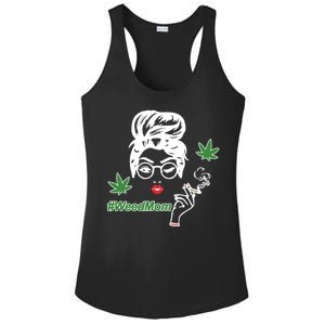 Weed Mom Mother Smoking Pot Ladies PosiCharge Competitor Racerback Tank