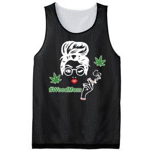 Weed Mom Mother Smoking Pot Mesh Reversible Basketball Jersey Tank