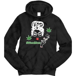 Weed Mom Mother Smoking Pot Tie Dye Hoodie