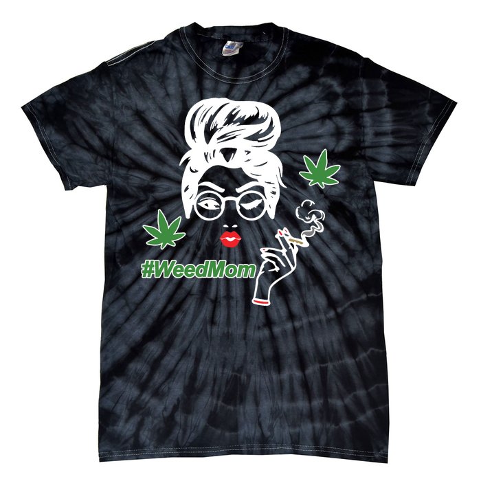 Weed Mom Mother Smoking Pot Tie-Dye T-Shirt