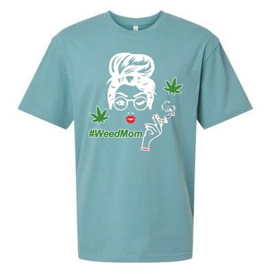 Weed Mom Mother Smoking Pot Sueded Cloud Jersey T-Shirt