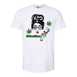 Weed Mom Mother Smoking Pot Softstyle CVC T-Shirt