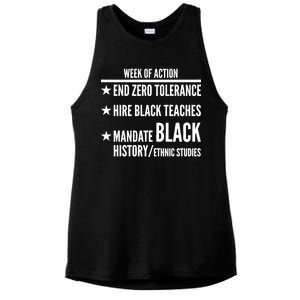 Week Of Action Black Live Matter Ladies PosiCharge Tri-Blend Wicking Tank