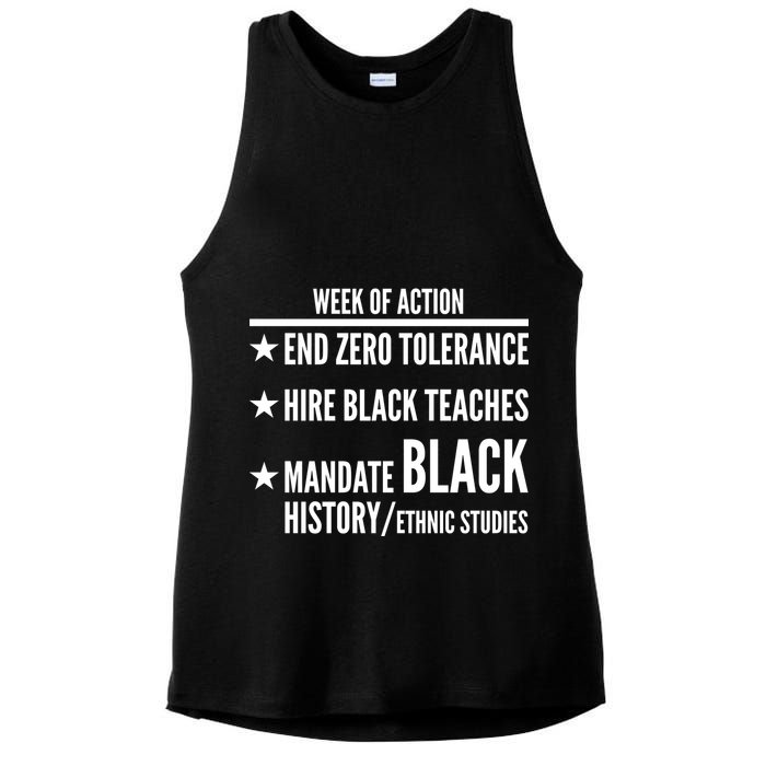 Week Of Action Black Live Matter Ladies PosiCharge Tri-Blend Wicking Tank