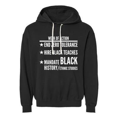 Week Of Action Black Live Matter Garment-Dyed Fleece Hoodie