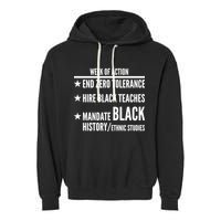 Week Of Action Black Live Matter Garment-Dyed Fleece Hoodie