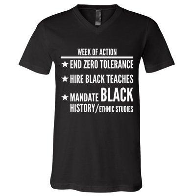 Week Of Action Black Live Matter V-Neck T-Shirt
