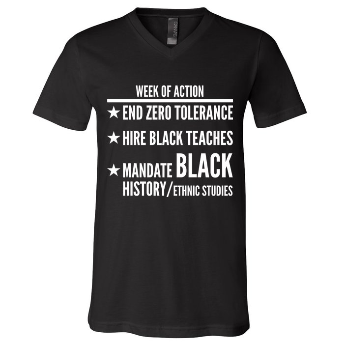 Week Of Action Black Live Matter V-Neck T-Shirt