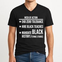 Week Of Action Black Live Matter V-Neck T-Shirt