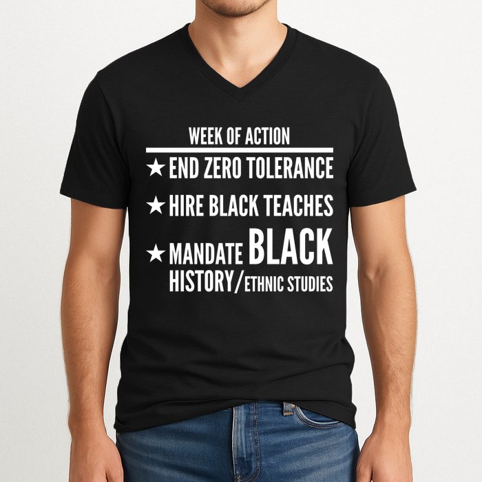 Week Of Action Black Live Matter V-Neck T-Shirt