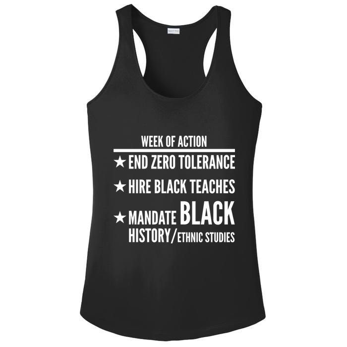 Week Of Action Black Live Matter Ladies PosiCharge Competitor Racerback Tank