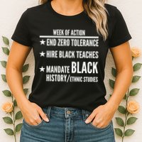 Week Of Action Black Live Matter Womens T-Shirt