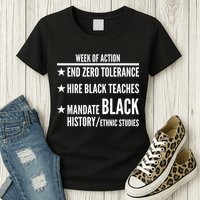 Week Of Action Black Live Matter Womens T-Shirt