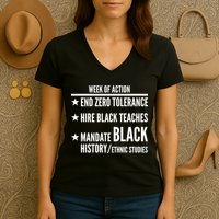 Week Of Action Black Live Matter Women's V-Neck T-Shirt