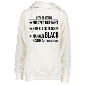 Week Of Action Black Live Matter Womens Funnel Neck Pullover Hood