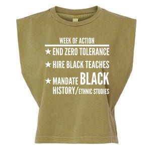 Week Of Action Black Live Matter Garment-Dyed Women's Muscle Tee