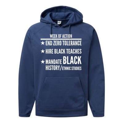 Week Of Action Black Live Matter Performance Fleece Hoodie