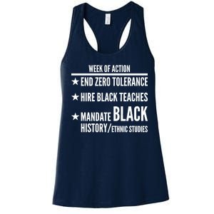 Week Of Action Black Live Matter Women's Racerback Tank